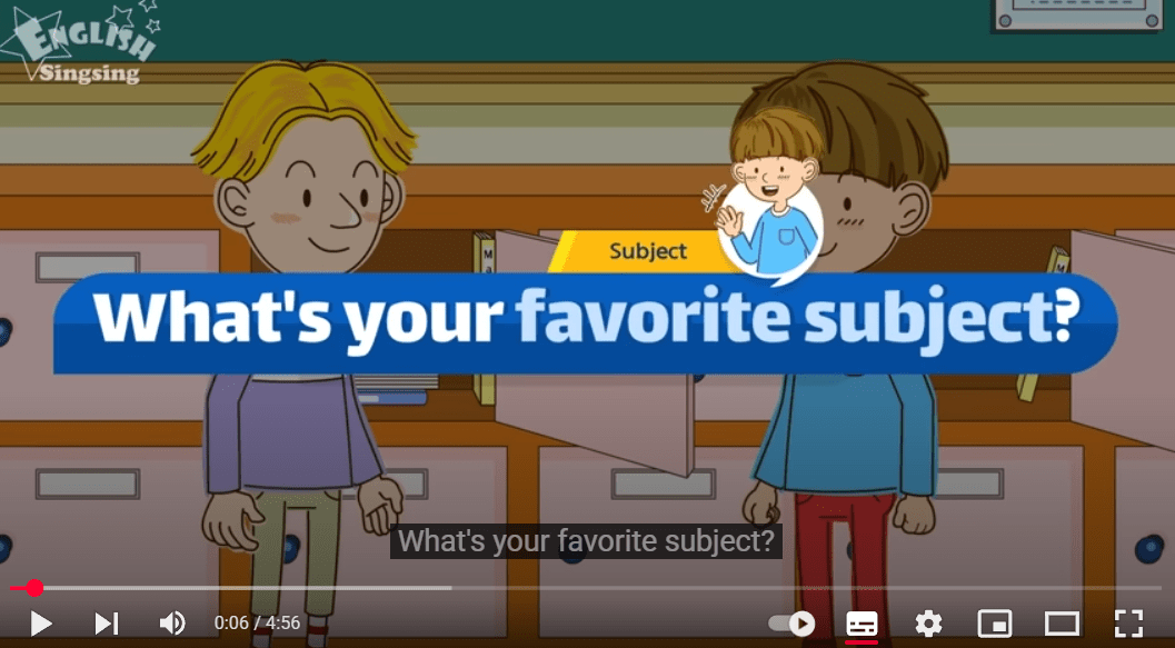 Theme 2 - What's your favorite subject?